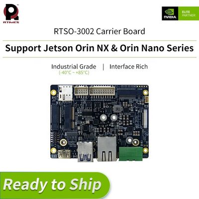 Realtimes AI Modulo de Inteligência Artificial Orin Nano/Orin NX Modulo de Desenvolvimento Board RTSO-3002 Industrial Carrier Board